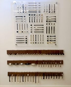 S3101 — Custom Acrylic Display Mounted to Wall with Standoff Supports