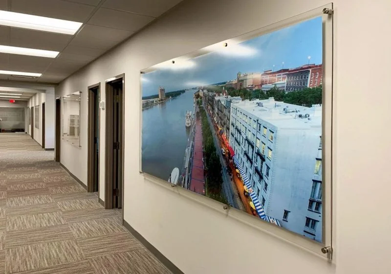 W2024 — Standoff Mounted Oversize Acrylic Frames for use with Large Format Photography