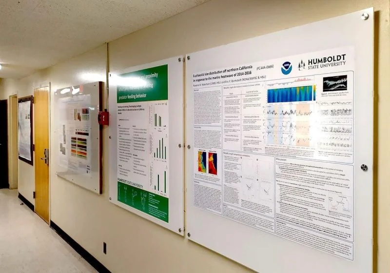 W2517 — Oversized Acrylic Poster Frames with Standoff Mounts for Humboldt State University W2517 — Oversized Acrylic Poster Frames with Standoff Mounts for Humboldt State University