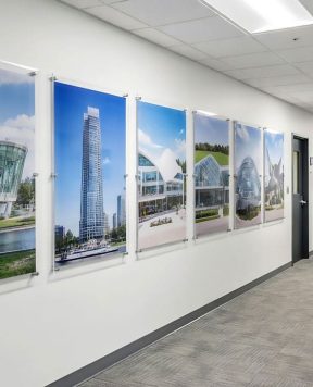 W2536 — Large Architectural Photos Showcased with Wall Mounted Stand-off Acrylic Frames W2536 — Large Architectural Photos Showcased with Wall Mounted Stand-off Acrylic Frames