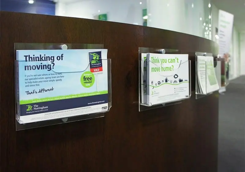 W3001 — Custom Acrylic Wall Mounted Literature Display