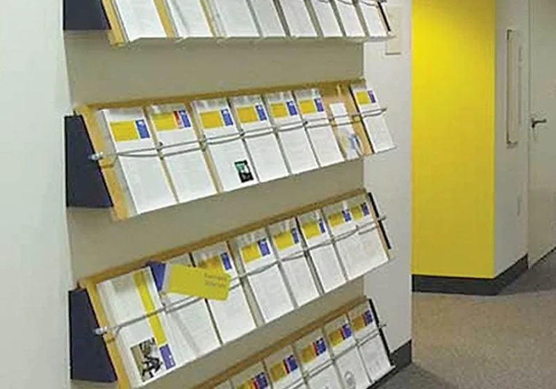 W3002 — Custom Wall Mounted Acrylic Literature Display