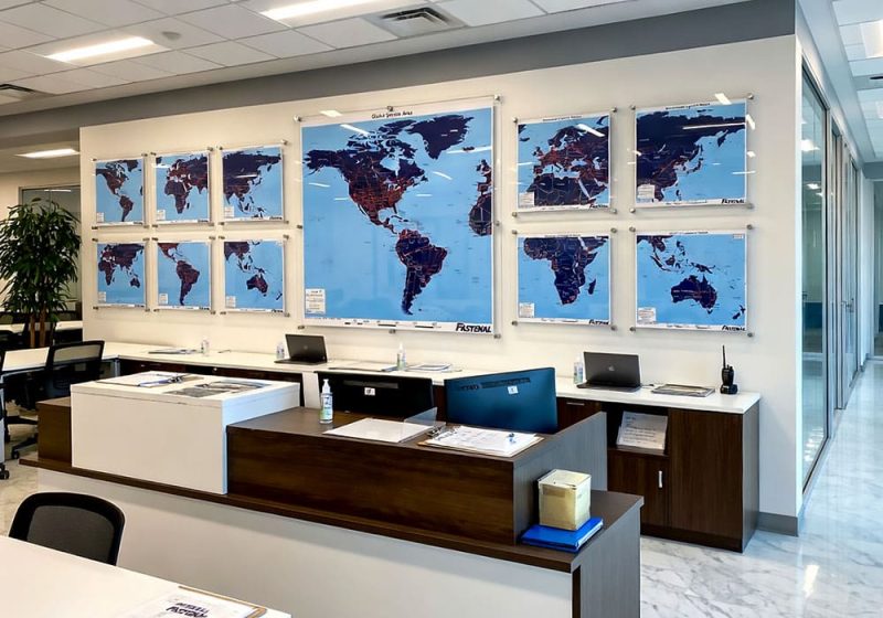 W4005 — Custom Acrylic Frames for Maps and Charts with Standoff Hardware | Design Concept