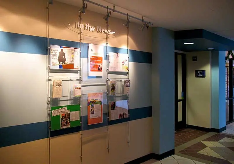 Cable-Rod Suspended Easy-Access Acrylic Poster Displays