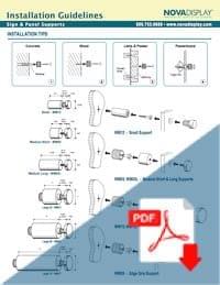 How to Install WM05-WM17 Sign Standoff Supports for Sign Panels